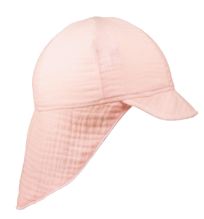 Dívčí mušelínová kšiltovka Esito s krytím krku - růžová