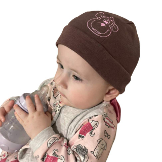 Jarní pirátka hnědá s růžovou opičkou obvod 45-49 cm