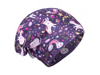 Fleecová čepice Unuo jednorožci - dětská varianta