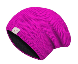 Pletená čepice Unuo tmavě růžová dětská