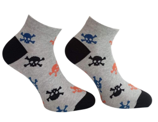 České chlapecké/pánské kotníkové ponožky REBEL šedé