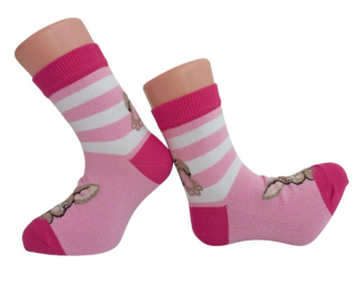 České dívčí ponožky Alva světle růžové